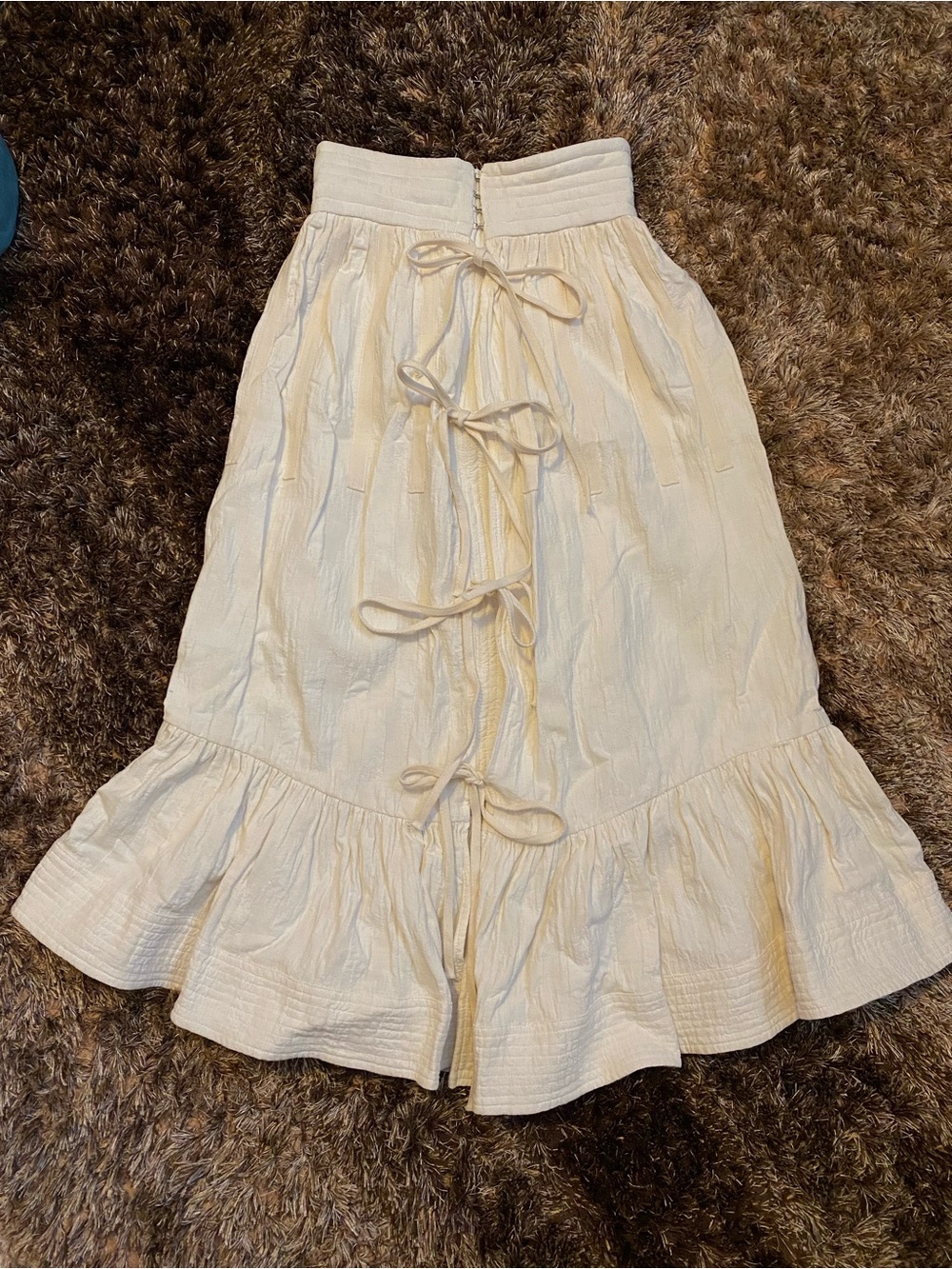 A-Line Tie-Front Ruffle Skirt